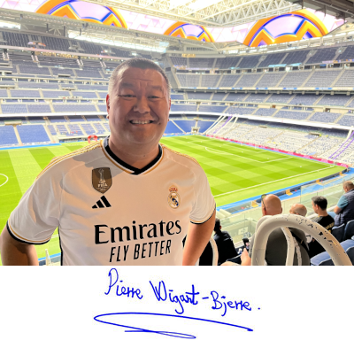 Pierre Wigant Bjerre at Santiago Bernabéu Stadium
